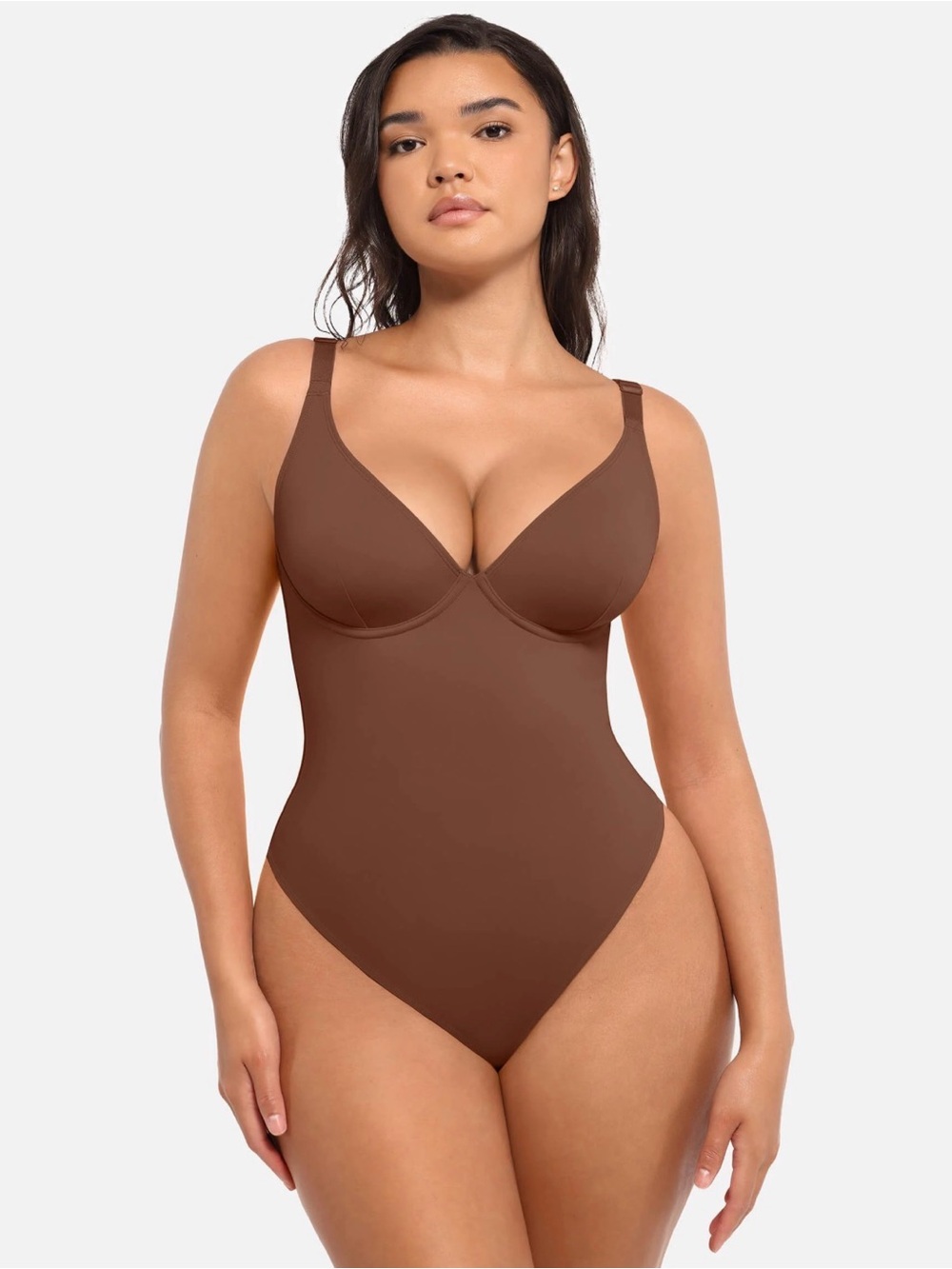 FeelinGirl Shapewear Bodysuits for Women Tummy Control Sweetheart Neck Thong